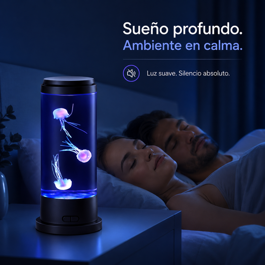 Lámpara Acuario de Medusas LED